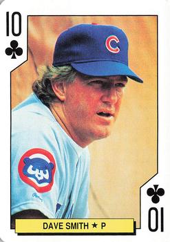 1992 U.S. Playing Card Co. Chicago Cubs Playing Cards #10♣ Dave Smith Front