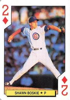 1992 U.S. Playing Card Co. Chicago Cubs Playing Cards #2♦ Shawn Boskie Front
