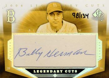 2004 SP Legendary Cuts - Autographs #BH Billy Herman Front