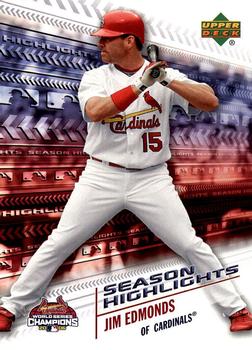 2006 Upper Deck World Series Champions St. Louis Cardinals #SH11 Jim Edmonds Front