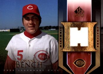 2004 SP Legendary Cuts - Historic Swatches #HS-JB Johnny Bench Front