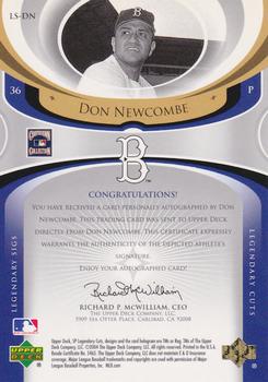 2004 SP Legendary Cuts - Legendary Sigs #LS-DN Don Newcombe Back