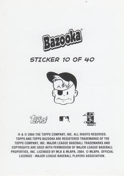 2004 Bazooka - 4-on-1 Stickers #10 Jay Gibbons / Chipper Jones / Mike Piazza / Mike Sweeney Back