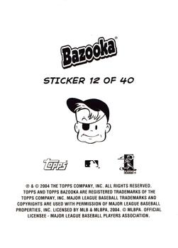 2004 Bazooka - 4-on-1 Stickers #12 Todd Helton / Jose Vidro / Mike Lowell / Miguel Tejada Back