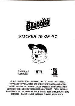 2004 Bazooka - 4-on-1 Stickers #16 Tim Hudson / Kevin Millwood / Matt Morris / Andy Pettitte Back