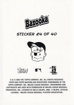 2004 Bazooka - 4-on-1 Stickers #24 Josh Beckett / Juan Pierre / Bernie Williams / Mike Mussina Back