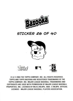 2004 Bazooka - 4-on-1 Stickers #26 Laynce Nix / Pat Burrell / Mike Cameron / Cliff Floyd Back