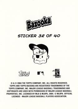 2004 Bazooka - 4-on-1 Stickers #32 Zack Greinke / Cesar Izturis / Cristian Guzman / Kevin Brown Back