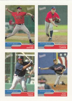 2004 Bazooka - 4-on-1 Stickers #36 Sung Jung / Kyle Davies / Anthony Lerew / Brayan Pena Front