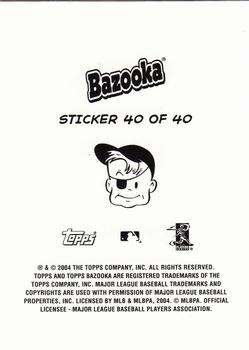 2004 Bazooka - 4-on-1 Stickers #40 Yadier Molina / Jon Knott / Blake Hawksworth / Tim Stauffer Back