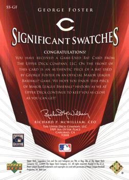 2004 SP Legendary Cuts - Significant Swatches #SS-GF George Foster Back