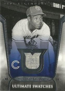 2004 SP Legendary Cuts - Ultimate Swatches #US-EB Ernie Banks Front