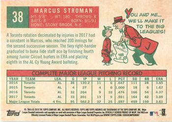 2018 Topps Archives #38 Marcus Stroman Back