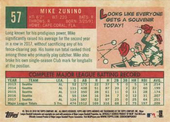 2018 Topps Archives #57 Mike Zunino Back