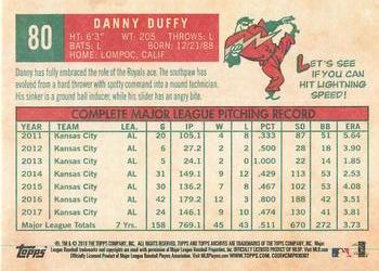2018 Topps Archives #80 Danny Duffy Back
