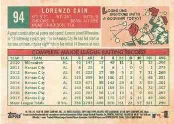 2018 Topps Archives #94 Lorenzo Cain Back