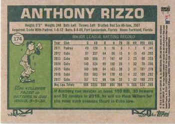 2018 Topps Archives #174 Anthony Rizzo Back