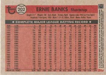 2018 Topps Archives #202 Ernie Banks Back