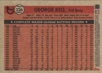 2018 Topps Archives #226 George Kell Back
