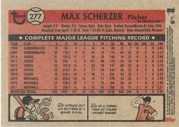 2018 Topps Archives #277 Max Scherzer Back
