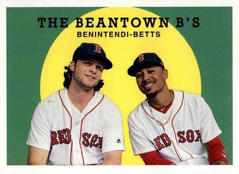 2018 Topps Archives #301 The Beantown B's (Andrew Benintendi / Mookie Betts) Front