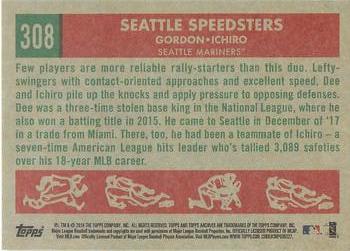 2018 Topps Archives #308 Seattle Speedsters (Ichiro / Dee Gordon) Back