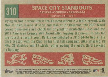 2018 Topps Archives #310 Space City Standouts (Alex Bregman / Jose Altuve / Carlos Correa) Back