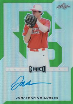 2017 Leaf Metal Perfect Game All-American - Metal Autographs Prismatic Green #BA-JC1 Jonathan Childress Front