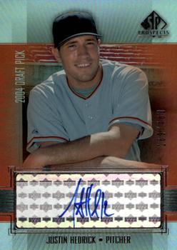 2004 SP Prospects - Autograph Bonus #HE Justin Hedrick Front