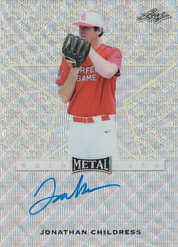 2017 Leaf Metal Perfect Game All-American - Metal Autographs Star Etch Gold #BA-JC1 Jonathan Childress Front