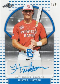 2017 Leaf Metal Perfect Game All-American - Gameday Autographs Blue #BA-HW1 Hunter Watson Front