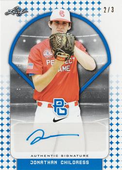 2017 Leaf Metal Perfect Game All-American - Gameday Autographs Blue #BA-JC1 Jonathan Childress Front