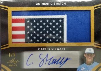 2017 Leaf Metal Perfect Game All-American - Patch Autograph Gold #PA-CS1 Carter Stewart Front