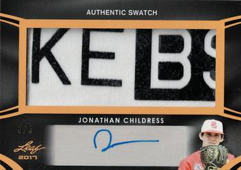 2017 Leaf Metal Perfect Game All-American - Patch Autograph Orange #PA-JC1 Jonathan Childress Front