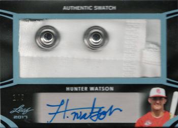 2017 Leaf Metal Perfect Game All-American - Patch Autograph Platinum #PA-HW1 Hunter Watson Front