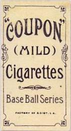 1910-19 Coupon Cigarettes (T213) #NNO Chappy Charles Back