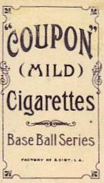 1910-19 Coupon Cigarettes (T213) #NNO Harry Howell Back