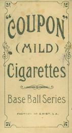 1910-19 Coupon Cigarettes (T213) #NNO Dutch Jordan Back