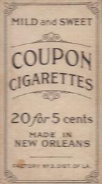 1910-19 Coupon Cigarettes (T213) #NNO Birdie Cree Back