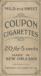 1910-19 Coupon Cigarettes (T213) #NNO Nap Rucker Back
