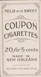 1910-19 Coupon Cigarettes (T213) #NNO Heinie Wagner Back