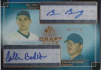 2004 SP Prospects - Draft Duos Dual Autographs #DD-BB Bill Bray / Collin Balester Front