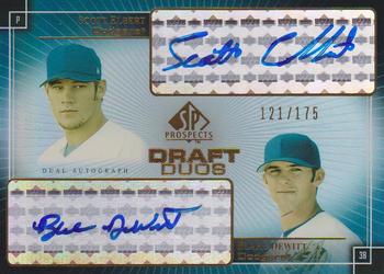 2004 SP Prospects - Draft Duos Dual Autographs #DD-ED Scott Elbert / Blake Dewitt Front