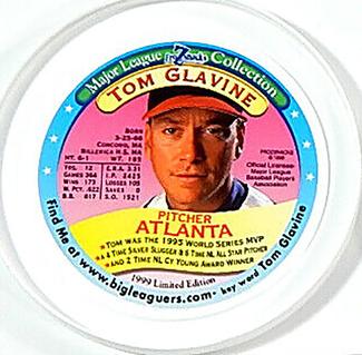 1999 FroZsnack's Highscreamers Lids #NNO Tom Glavine Front