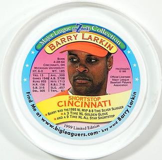1999 FroZsnack's Highscreamers Lids #NNO Barry Larkin Front