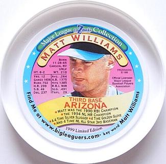 1999 FroZsnack's Highscreamers Lids #NNO Matt Williams Front