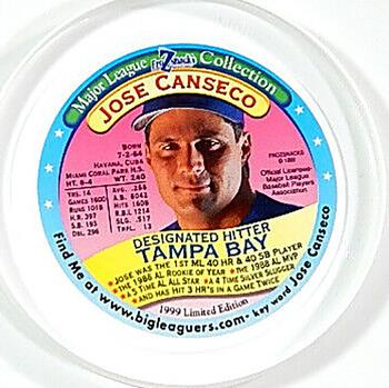 1999 FroZsnack's Highscreamers Lids - Orange Lid #NNO Jose Canseco Front