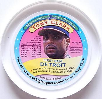 1999 FroZsnack's Highscreamers Lids - Blue Lid #NNO Tony Clark Front