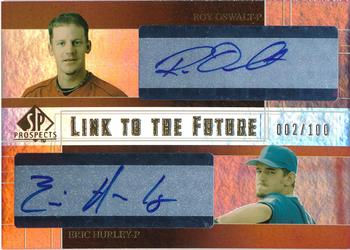 2004 SP Prospects - Link to the Future Dual Autographs #LF-RE Roy Oswalt / Eric Hurley Front