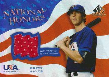 2004 SP Prospects - National Honors USA Jersey #NH-BH Brett Hayes Front